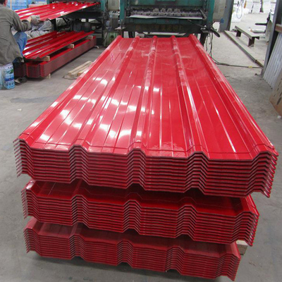Colorful Corrugated Zinc Steel Roofing Sheet AiSi Color Coated