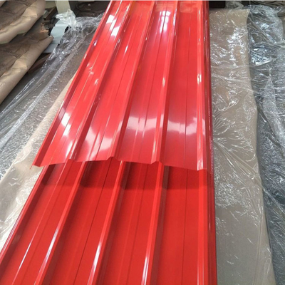 Prepainted Carbon Steel Roofing Sheets 12 M Color Coated Corrugated