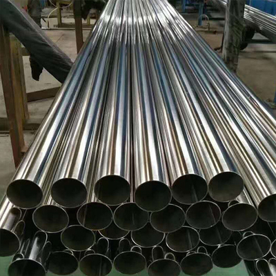 Brushed Stainless Steel Round Tube , EN10296-2 316 Stainless Steel Pipe