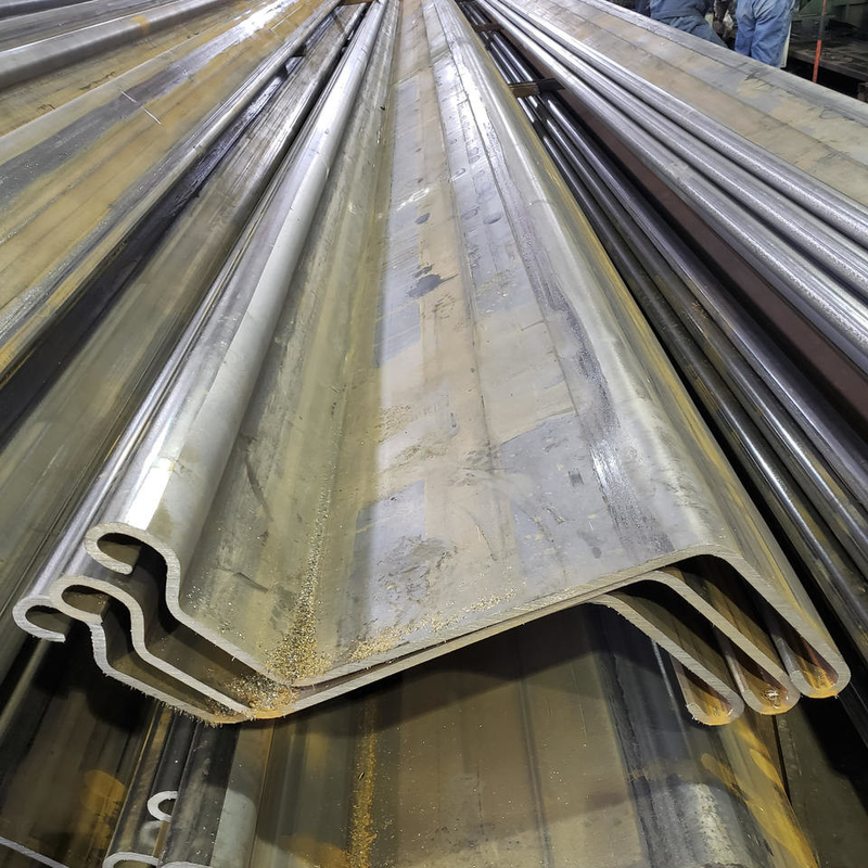 Cold Formed Steel Sheet Piling Pile U9 - 750 Z Type For Construction Grade50
