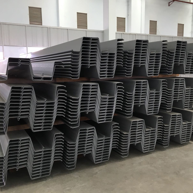Cold Formed Steel Sheet Pile ZZ18 - 700 Z Type Shape For Construction